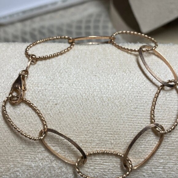 Diodema 925 Sterling Silver Link Bracelet, Made in Italy, 7.5” - Picture 5 of 9